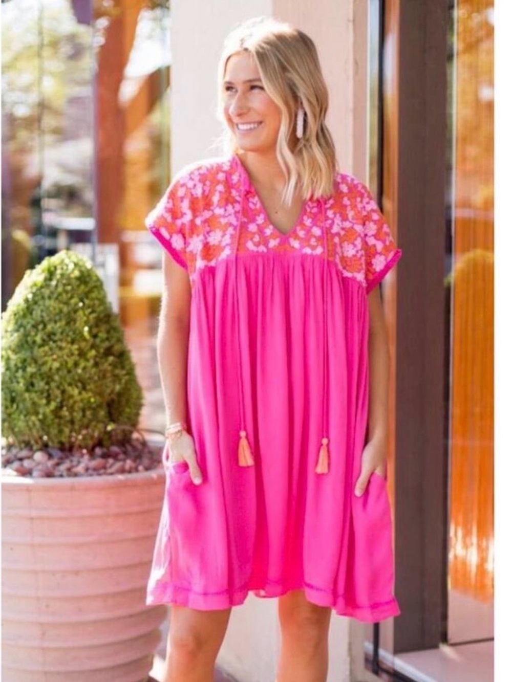 J.Marie  Embroidered Pink Dress